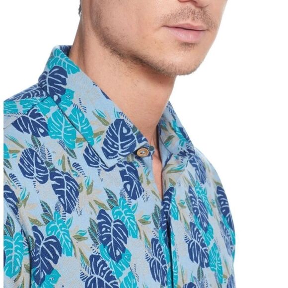 WEATHERPROOF VINTAGE Mens Blue Short Sleeve Button Down Shirt XL - Picture 2 of 7